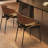 Durable Black Rock Slab Tabletop Rectangular Table