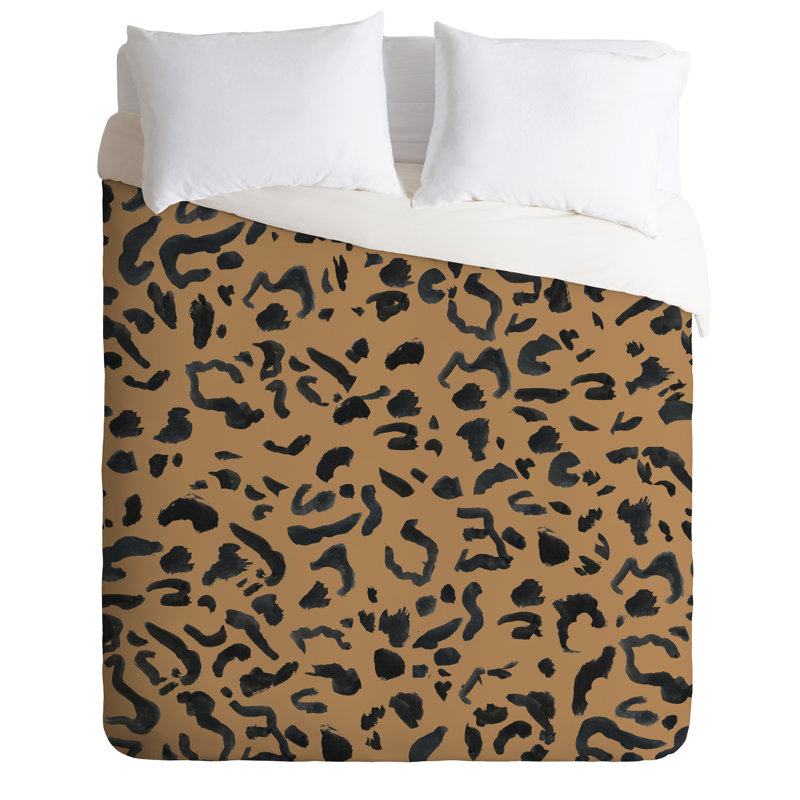 Ensemble de housse de couette à imprimé guépard Leeana Benson, Housse de couette pour grand lit et 2 taies décor
