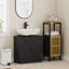 Armoire de salle de bain sous le lavabo, meuble-lavabo sur piédestal avec portes doubles, construction robuste en MDF et structure compacte pour les toilettes de la salle de bain. Rangement quotidien des articles de toilette (sans lavabo inclus)