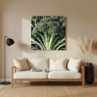 Vegetables Broccoli Flowers Green Metal Wall Art
