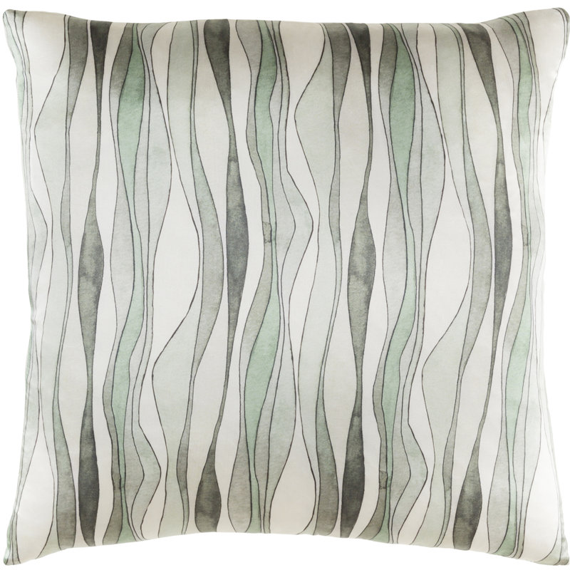 Housse de coussin en soie donart, Neutre / vert