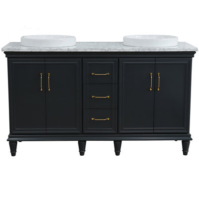 Meuble-lavabo de salle de bain double 61 po breakwater bay Labelle
