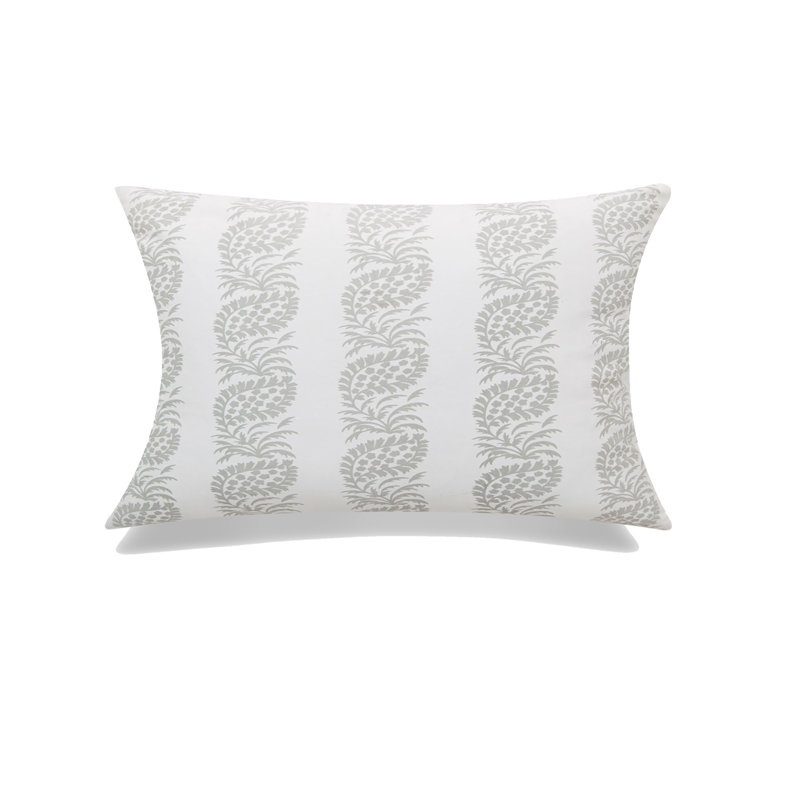 Block Print And Down Insert Pillow, Navy Blue/White, Feather