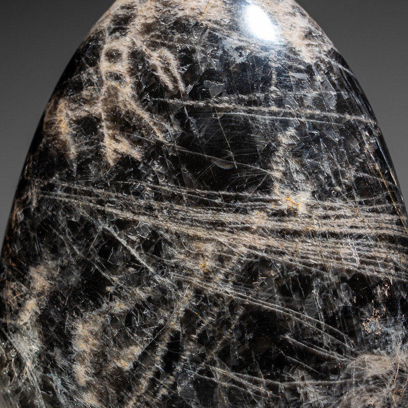Genuine Black/Gray Moonstone Freeform from Madagascar (2.5 Lbs)