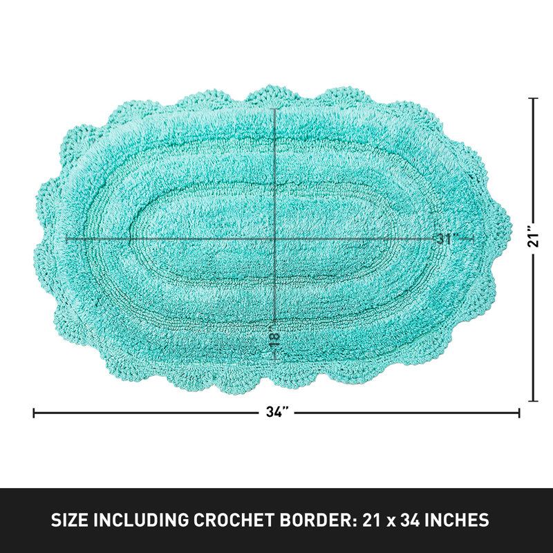 Casanova Non-Slip, Turquoise, 34" L x 21" W