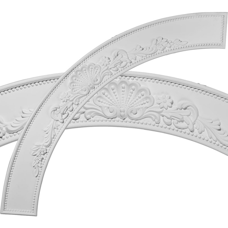 Ensemble d'anneaux de plafond 78 po x 78 1/8 po x 64 7/8 po x l 6 5/8 po x P 1 po, Simple (1/4 d'un cercle complet)