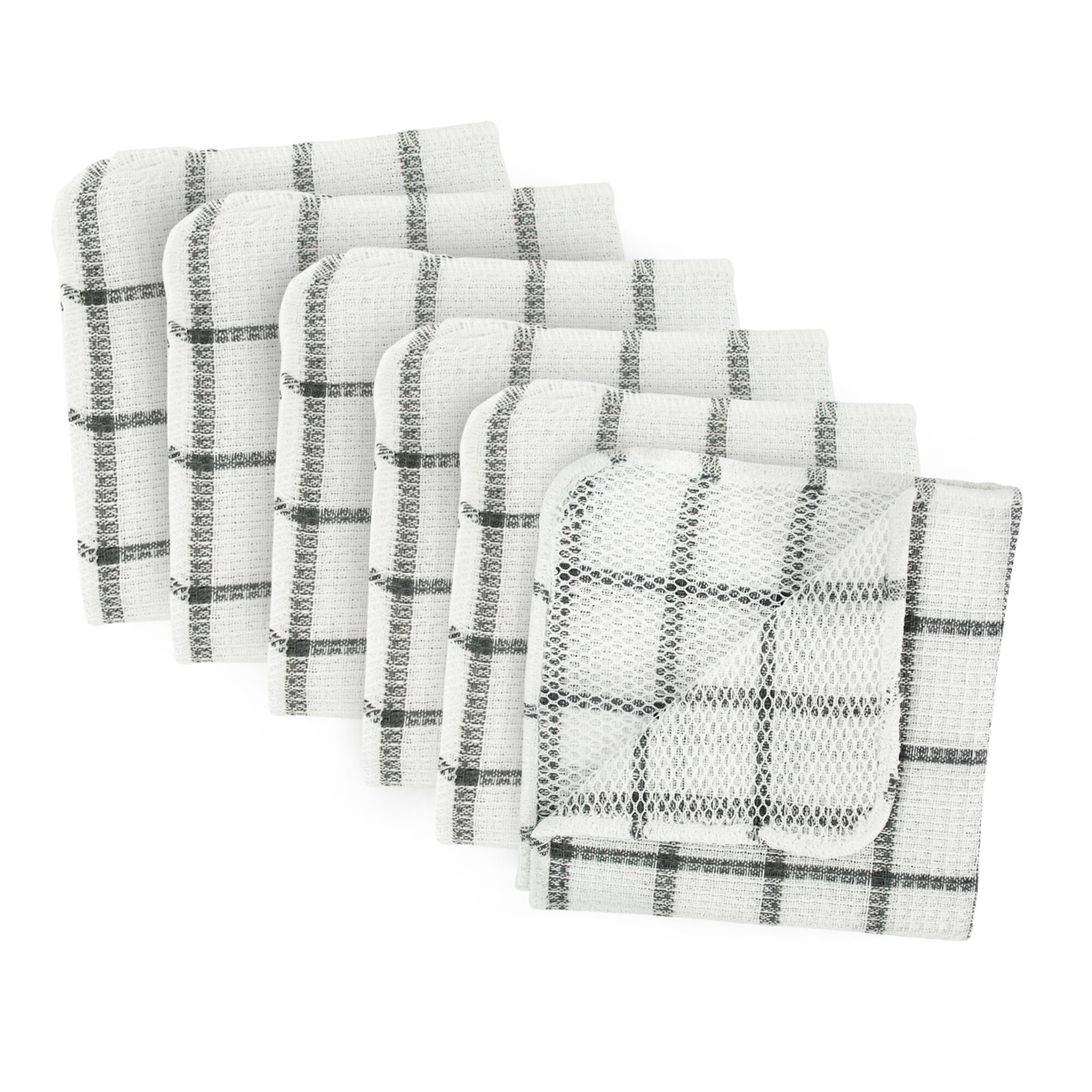 Scrubber Dish Cloth (Set of 6) Gracie Oaks Color: White/Blue