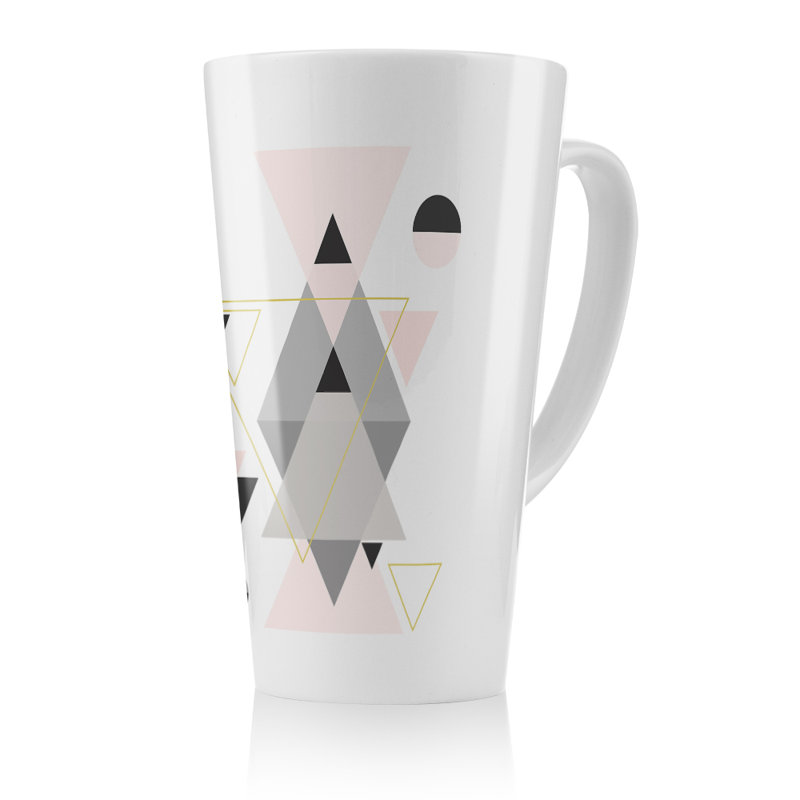 Geometric Triangles Latte Mug