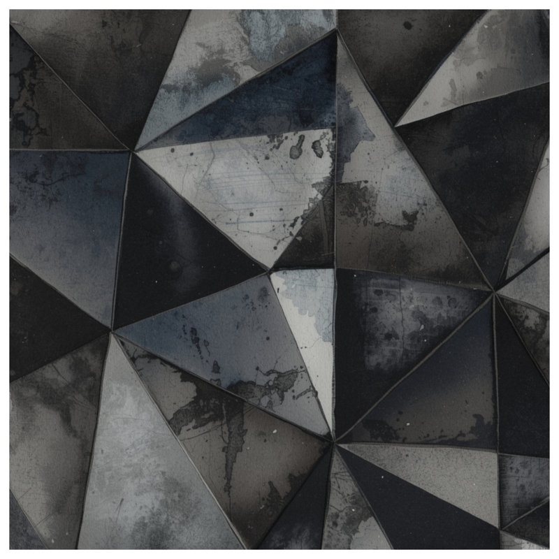 Geometric Black Gray Triangles Blankets, 50in W x 60in H