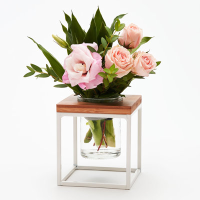 Petit porte-votive cube en verre