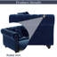 Canapé-lit convertible en velours avec repose-pieds - Très grand canapé-lit escamotable pour petits espaces-662462349