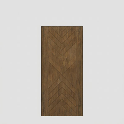 80" Mirra Slab Only Mahogany Flush Panel Door - Contemporary, Modern, Unfinished