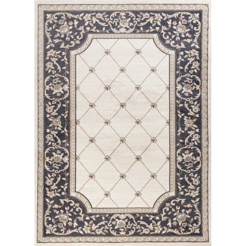 Tapis en polypropylène ivoire ou gris 3 pi x 5 pi