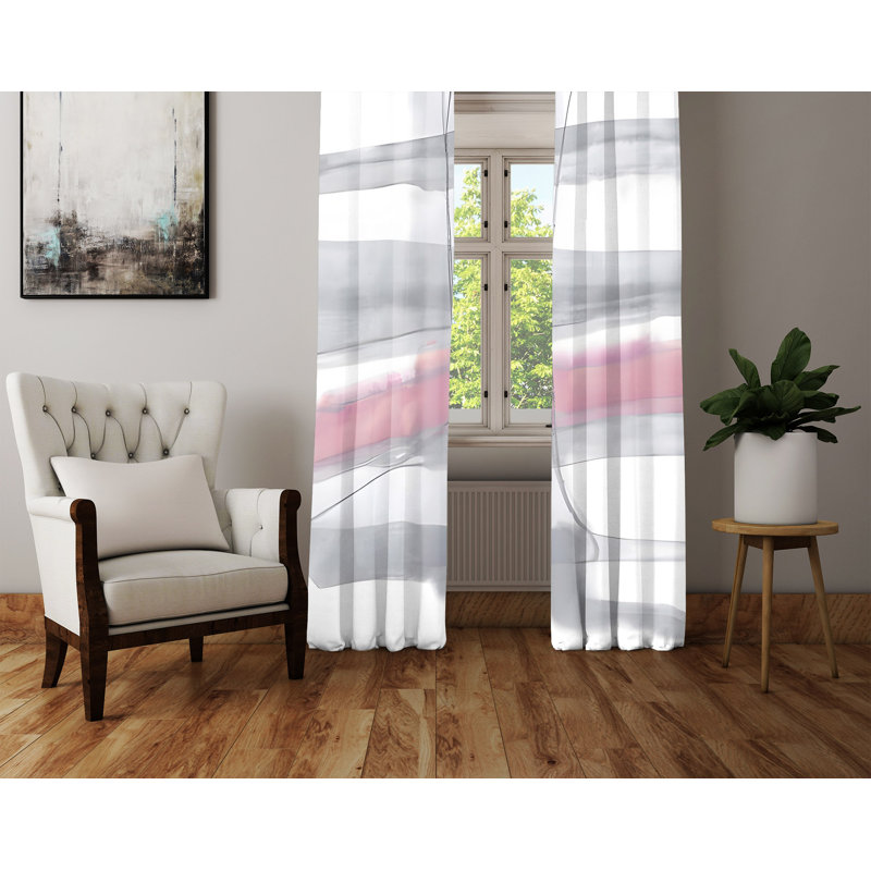 Paire de rideaux semi-transparents Detchka, L 40 po x L 52 po
