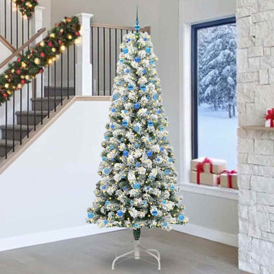 Artificial Hinged Christmas Tree Green and white