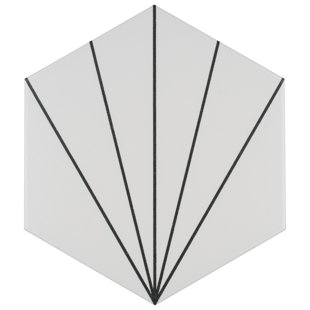 Aster 8.63" x 9.88" Porcelain Patterned Wall & Floor Tile
