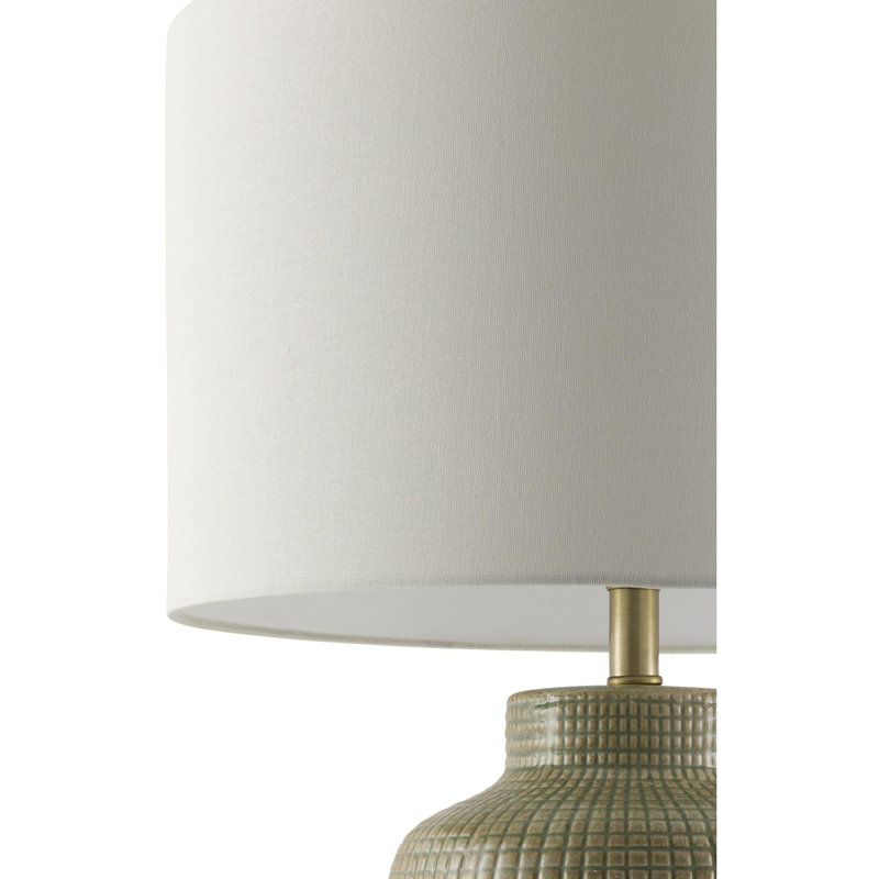 Lampe de table Kael, Vert, Blanc