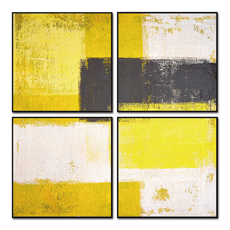 Amarillo - Ensemble de 4 peintures sur toile encadrées