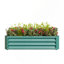 Lit de jardin surélevé en métal, pot de fleurs rectangulaire surélevé 4 × 2 × 1 pi pour plantes à fleurs, légumes, vert-131423002-131423006-131423007