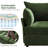 Merchelle 103' Wide Reversible Modern Modular Sectional Sofa With Storage Ottoman -Premium Chenille Fabric-832001663