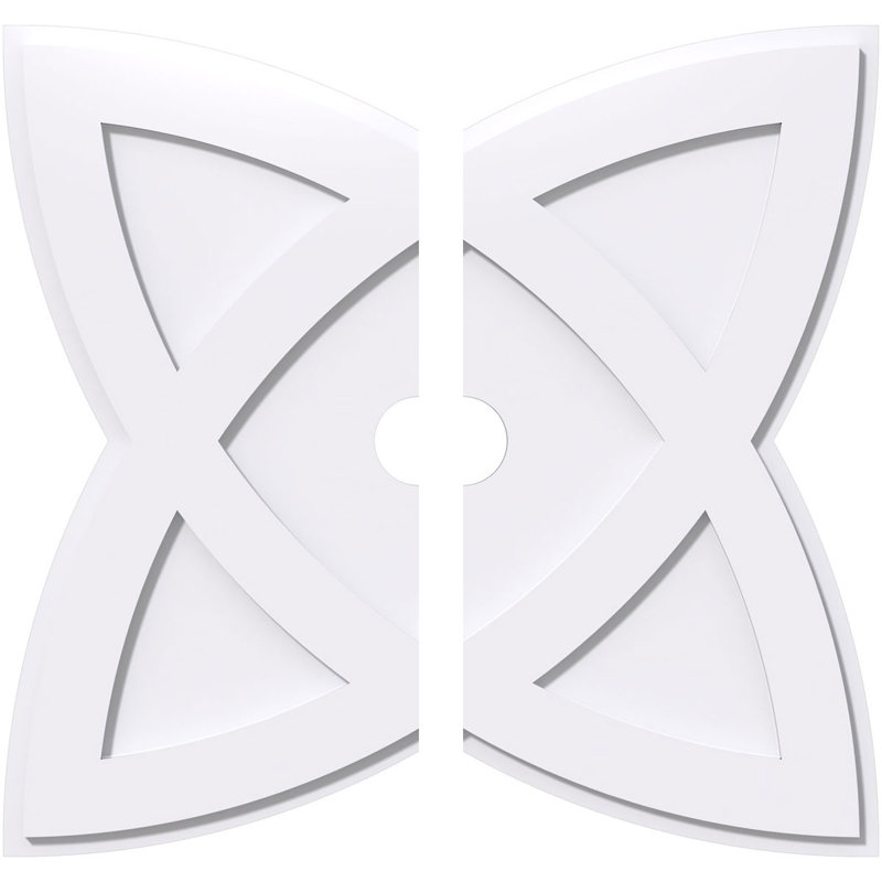 Médaillon de plafond contemporain en PVC de qualité architecturale Cosmo, H 1 po x l 28 po x P 28 po