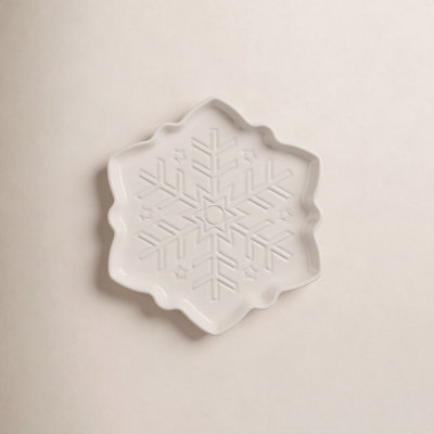 Snowflake Ceramic Salad Plate
