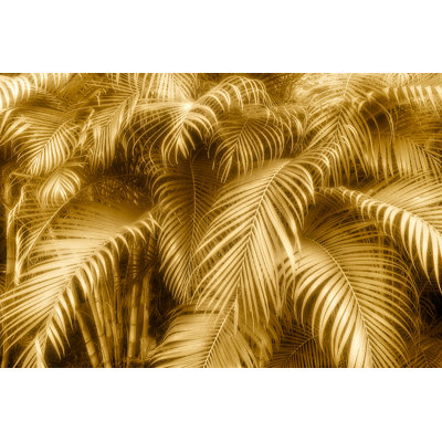 Vanya " Golden Glow Tropical Ferns "
