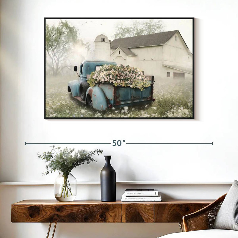 Pleine de fleurs, Cadre flottant noir, 40 po x 27 po