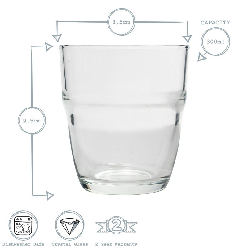 Modulo Stacking Water Glasses - 305ml