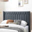 Cadre de lit tête de lit moderne en tissu de jute gris anthracite-1133558049