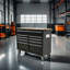 Chariot de service noir multifonctionnel - Rangement pour outils mobile robuste
