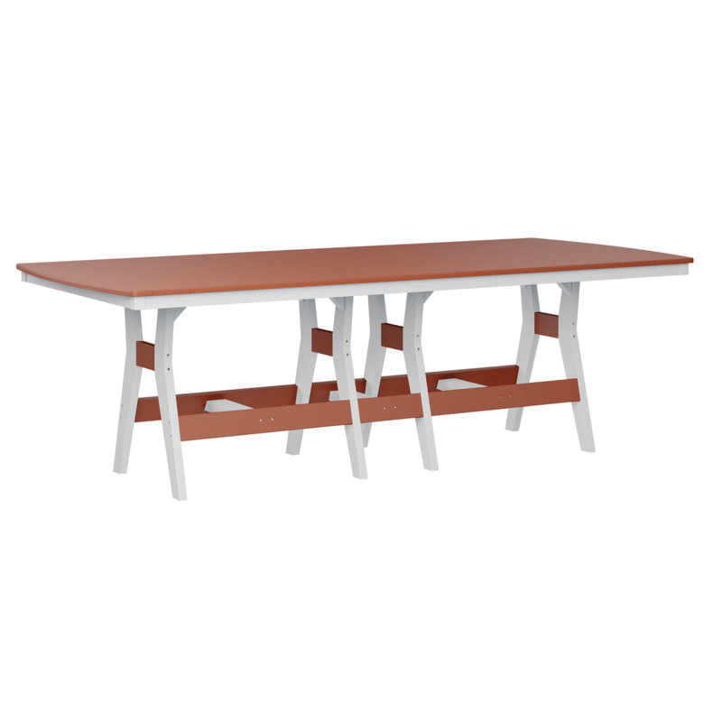 Table rectangulaire à hauteur de comptoir 96 po Berlin Gardens Harbor, H 35,5 po x l 96 po x P 44 po, Orange mangue