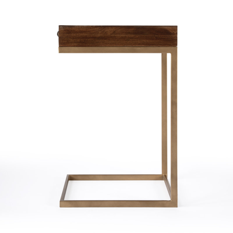 Alec 1 Drawer C Shaped End Table