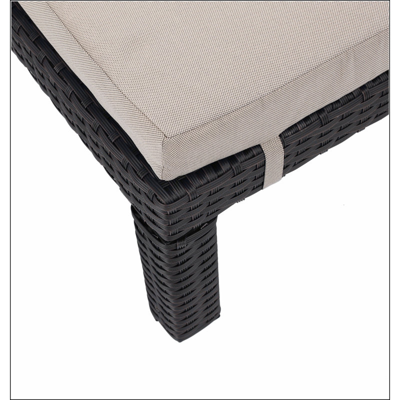 PUERTA KD CHAISE LOUNGE, Beige, Dark Brown