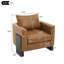 Chaise d'appoint en bois avec coussin amovible