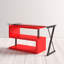 Folden L-Shaped Glass Top Computer Desk-983666422