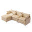 Canapé modulaire modulaire, canapé rembourré, canapé 3 places avec repose-pieds-68449674