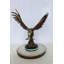Sculpture Nifao Majestic Bronze American Eagle avec ailes déployées - Statue en bronze coulé à la cire perdue sur base en marbre - Grand décor patriotique pour le bureau, les prix et la décoration intérieure 17 po x 29 po x H 32 po