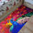 Delicate Floral Pattern Non Woven Thin Type Printed Rug for a Touch of Sophistication in Your Living Room or Bedroom Decor-126124083