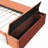 Twin Size Velvet Upholstered Daybed With Stairs & Gas Lift Storage Ottoman, Contrast Color, Padded Guardrails, Brown+White-1933615919-1933615918