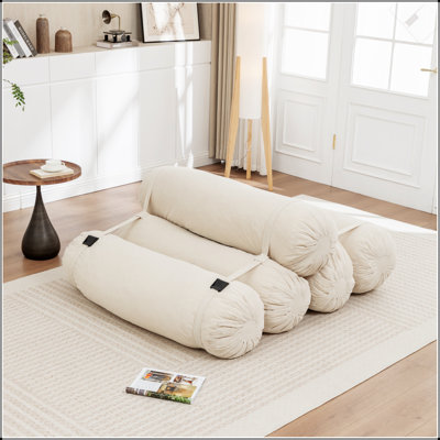 Adjustable Floor Sofa, Corduroy Lazy Sofa With Adjustable Straps For Versatile Configurations, Multi-Person Leisure Chair, Suitable For Living Room, Bedroom And More