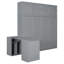 Grand lit escamotable mural avec bureau, tablettes de rangement et grandes armoires-108986297