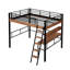 Lit mezzanine en métal avec bureau intégré-289477937