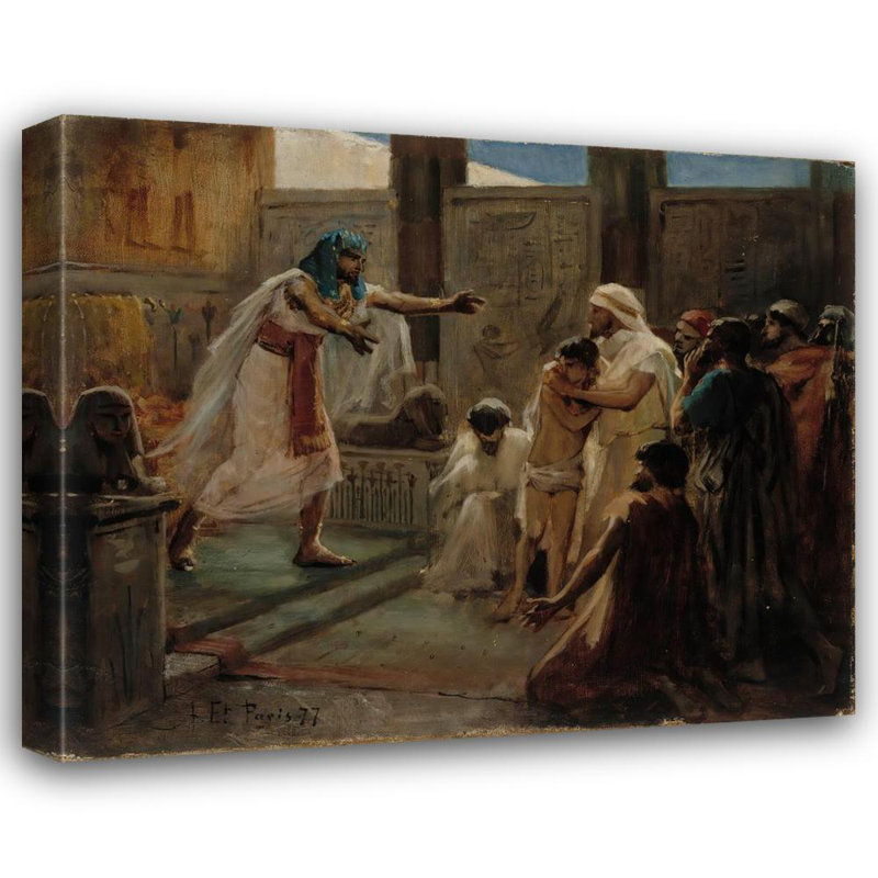 "Joseph and His Brother" par Albert Edelfelt - Art sur toile tendue avec châssis, H 18 po x l 14 po