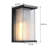 Shackelford Wrought Iron 1-Light Outdoor Flush Mount with Glass Shade -1858442954