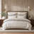 3 Pieces Duvet Cover Set,White+Gray-130473631