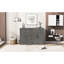 Grand lit avec grands tiroirs et ports, gris brossé. Conception pliable pour un rangement pratique et spacieux. Améliorez l'ambiance de votre chambre à coucher-51651605-51651624