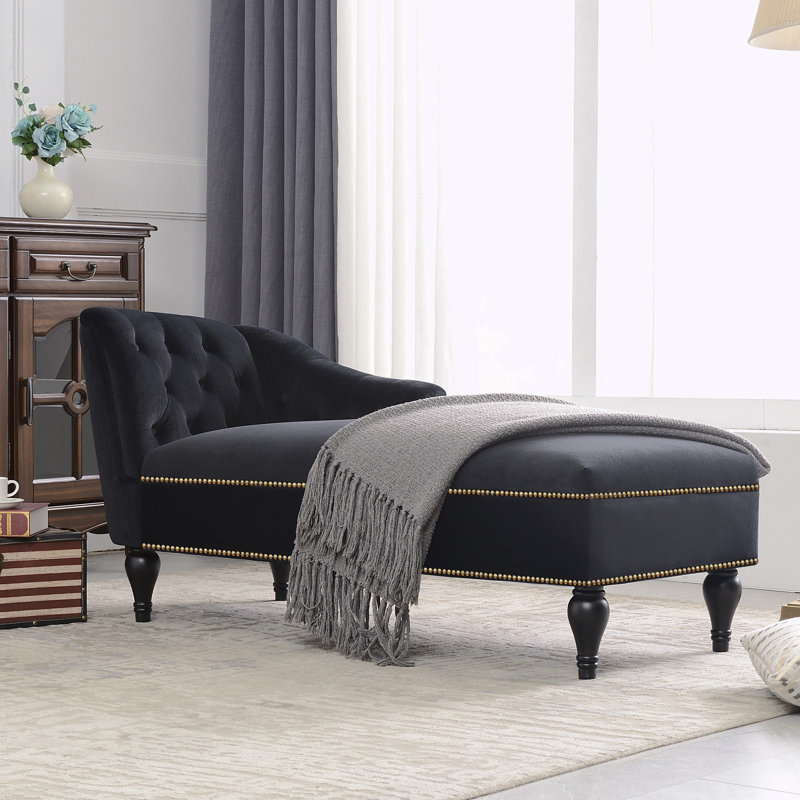 Judiah Velvet Upholstered Bench, Black
