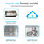 Évier de buanderie en acier inoxydable avec drain encastré ou sur comptoir KBFmore KLA01 / 23/30-87479370-87479373