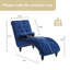 Chaise longue capitonnée en velours-290435526